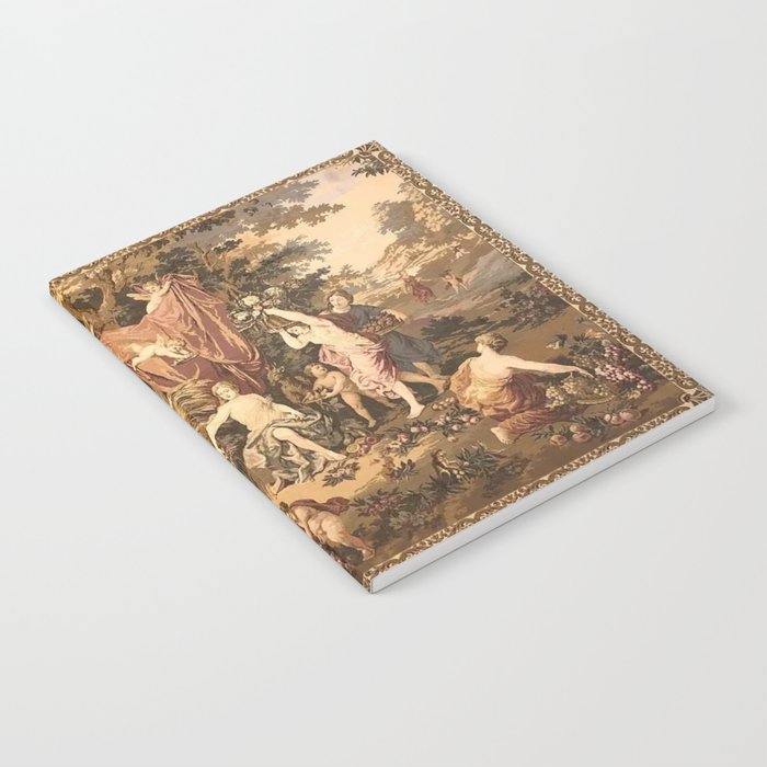 Antique 18th Century Romantic Goddess Aphrodite Parisian Tapestry Notebook Gallery Image 2