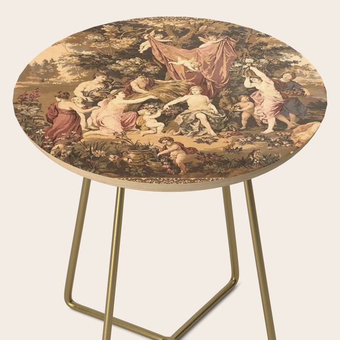 Antique 18th Century Romantic Goddess Aphrodite Parisian Tapestry Side Table Gallery Image 2