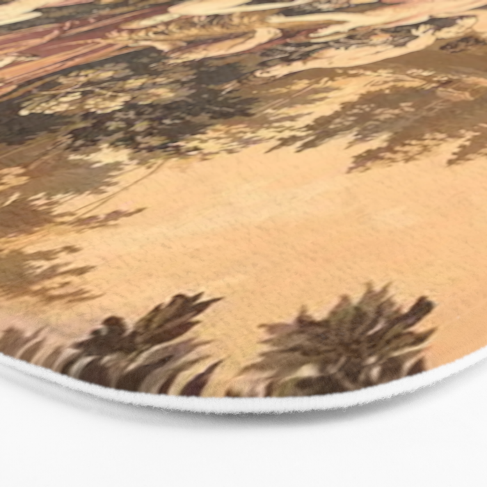 Antique 18th Century Romantic Goddess Aphrodite Parisian Tapestry Bath Mat Gallery Image 3