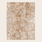 Vintage white brown grunge shabby floral Poster Gallery Image 4