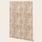 Vintage white brown grunge shabby floral Wallpaper Gallery Image 2