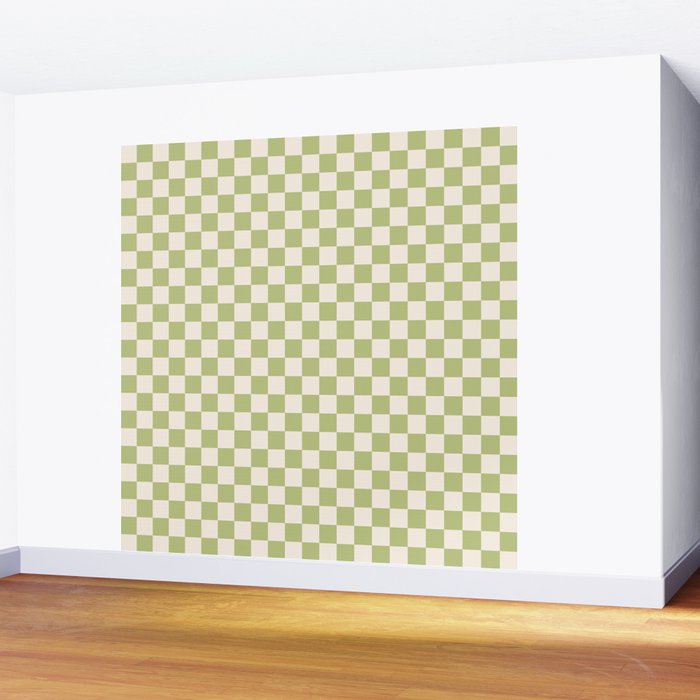Checked - Matcha Wall Mural Gallery Image 2