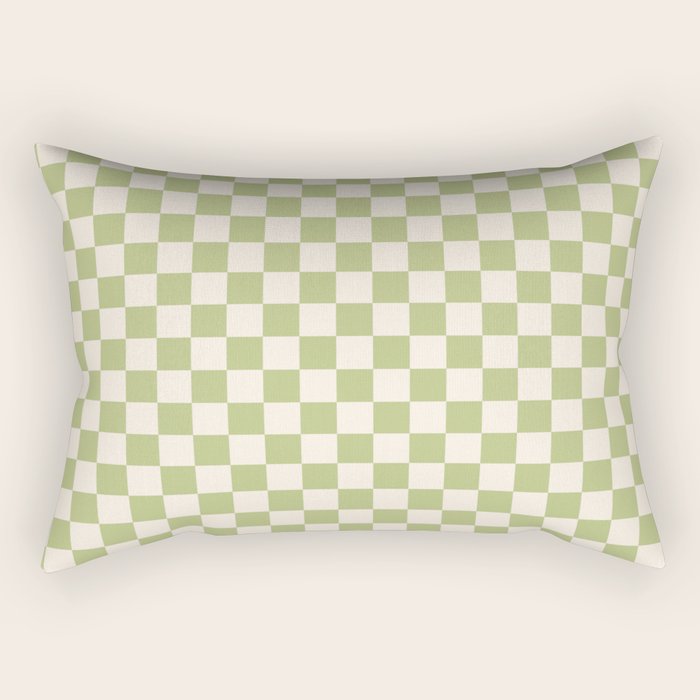 Checked - Matcha Rectangular Pillow Gallery Image 2