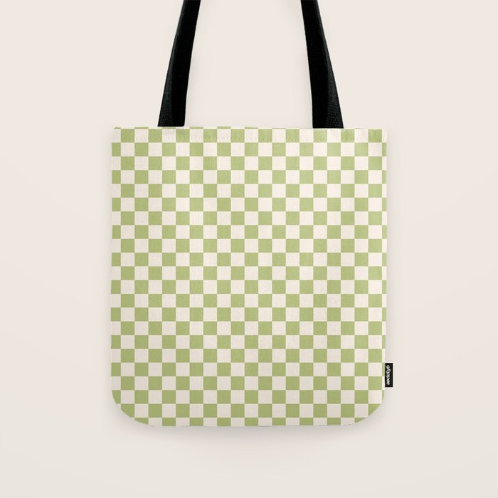 Checked - Matcha Tote Bag Gallery Image 1