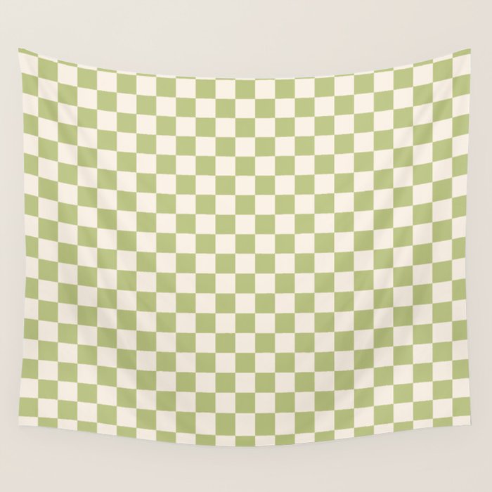 Checked - Matcha Wall Tapestry Gallery Image 4