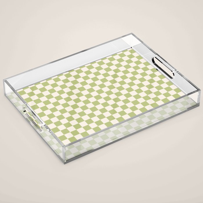 Checked - Matcha Acrylic Tray Gallery Image 1