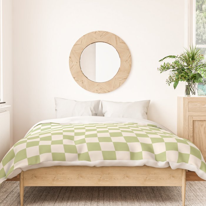 Checked - Matcha Duvet Cover Gallery Image 3