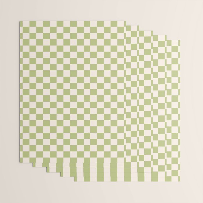 Checked - Matcha Wrapping Paper Gallery Image 3