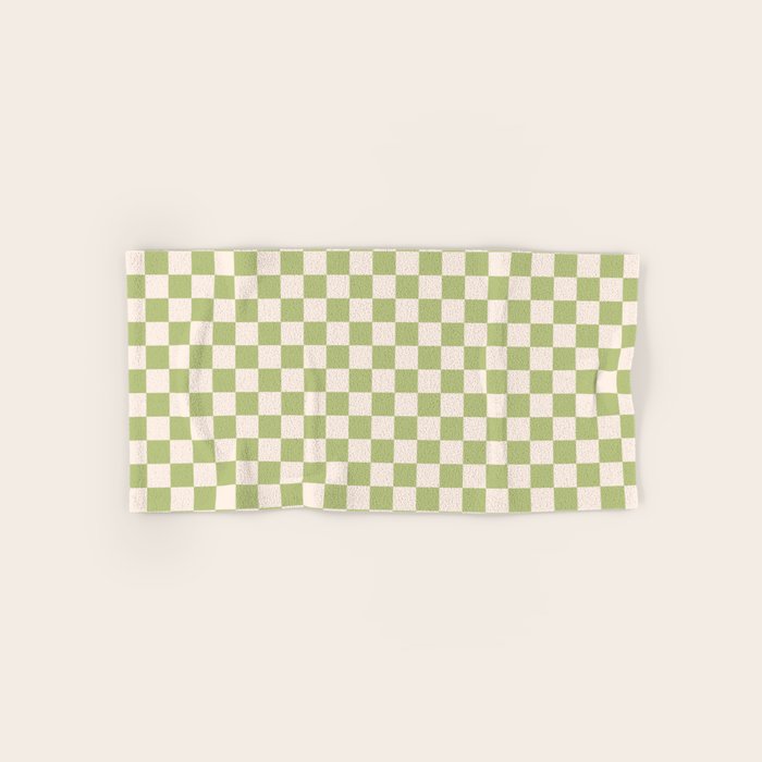Checked - Matcha Bath Towel Gallery Image 1