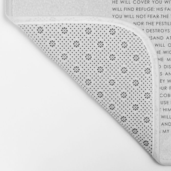 Psalm 91 Whoever dwells in the shelter of the Most High Bath Mat Gallery Image 2