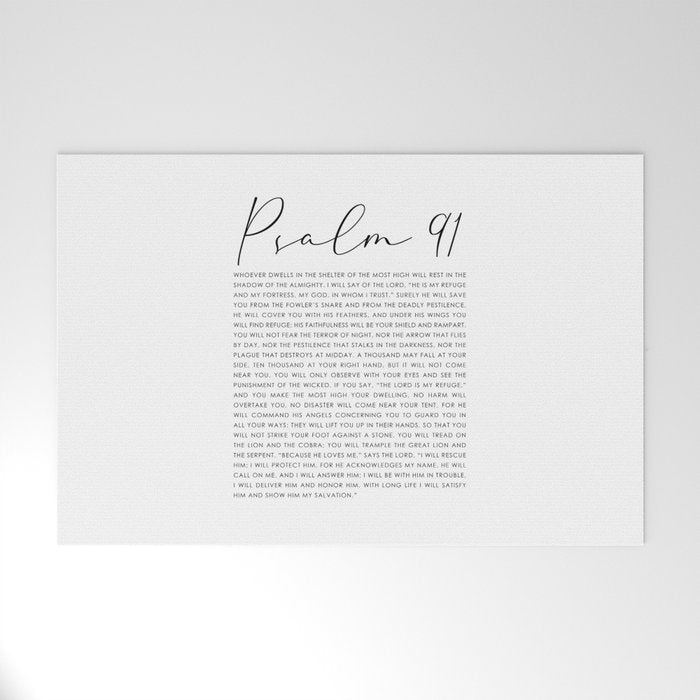 Psalm 91 Whoever dwells in the shelter of the Most High Welcome Mat Gallery Image 1