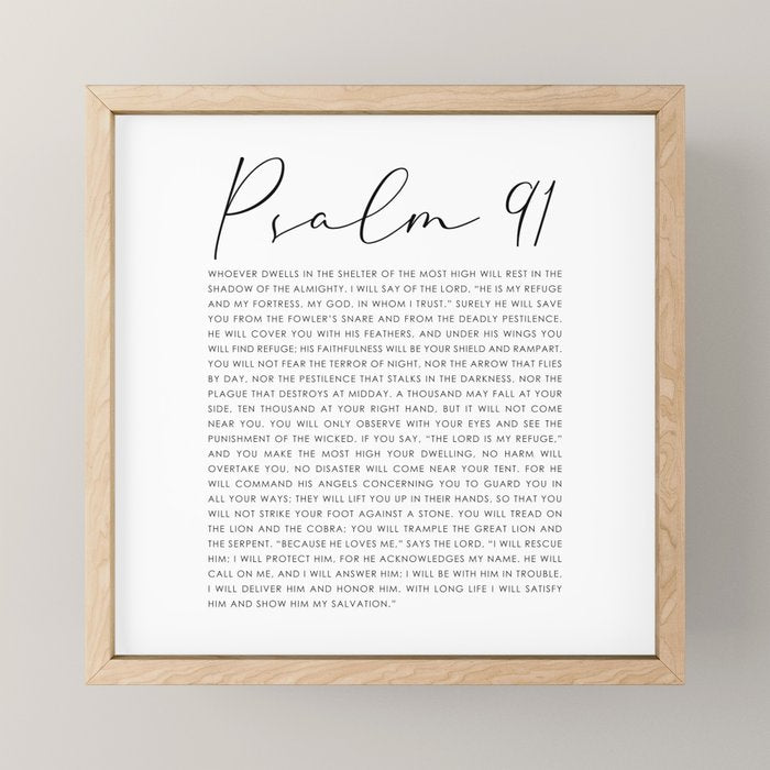 Psalm 91 Whoever dwells in the shelter of the Most High Mini Art Print Gallery Image 1