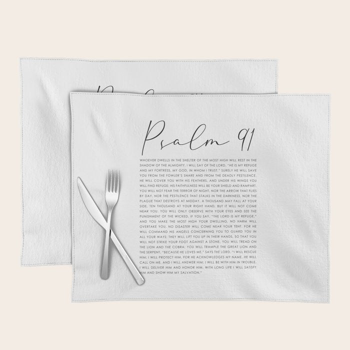 Psalm 91 Whoever dwells in the shelter of the Most High Placemat Gallery Image 1