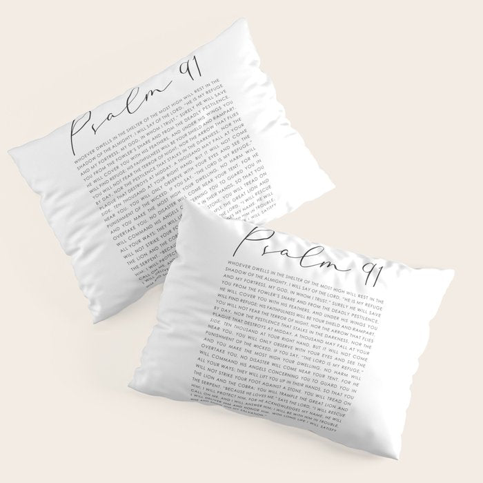 Psalm 91 Whoever dwells in the shelter of the Most High Pillow Sham Gallery Image 1