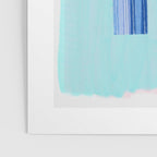 Vote Hand Lettering on Blue Watercolor Background Poster Gallery Image 3