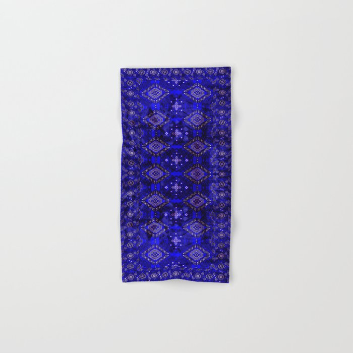 Oriental Opulence: Royal Blue Velvet Moroccan Majesty Bath Towel Gallery Image 1