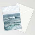 Atlantic Blues | Blue Ocean Water on the Coast of Nazaré Art Print | Wave Photography in Portugal Stationery Card Gallery Image 2