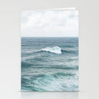 Atlantic Blues | Blue Ocean Water on the Coast of Nazaré Art Print | Wave Photography in Portugal Stationery Card Gallery Image 2