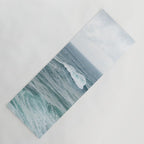 Atlantic Blues | Blue Ocean Water on the Coast of Nazaré Art Print | Wave Photography in Portugal Yoga Mat Gallery Image 1