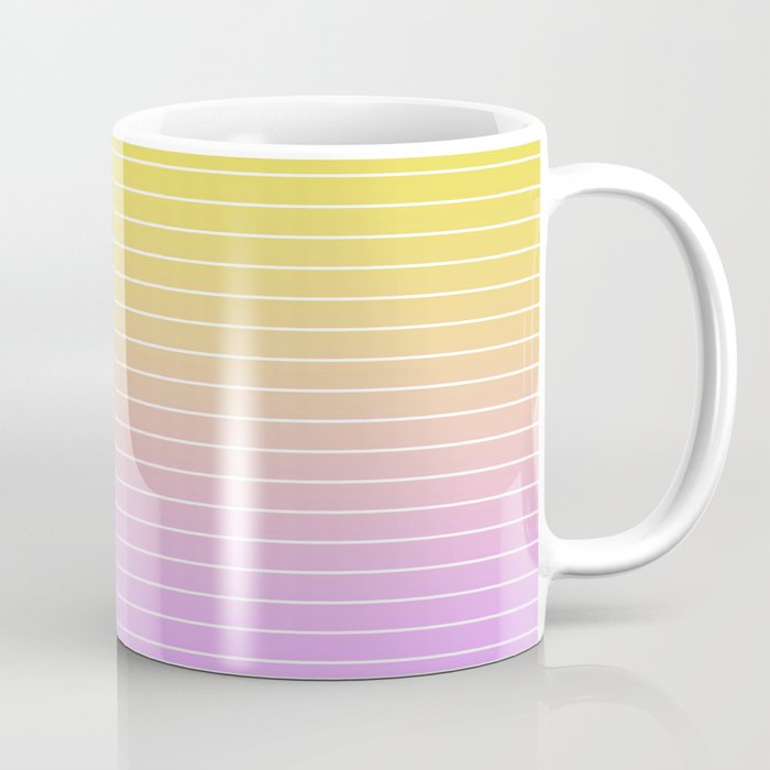 Ombre Arch IV Pink Yellow Sunrise Gradient Modern Geometric Lines Coffee Mug Gallery Image 1