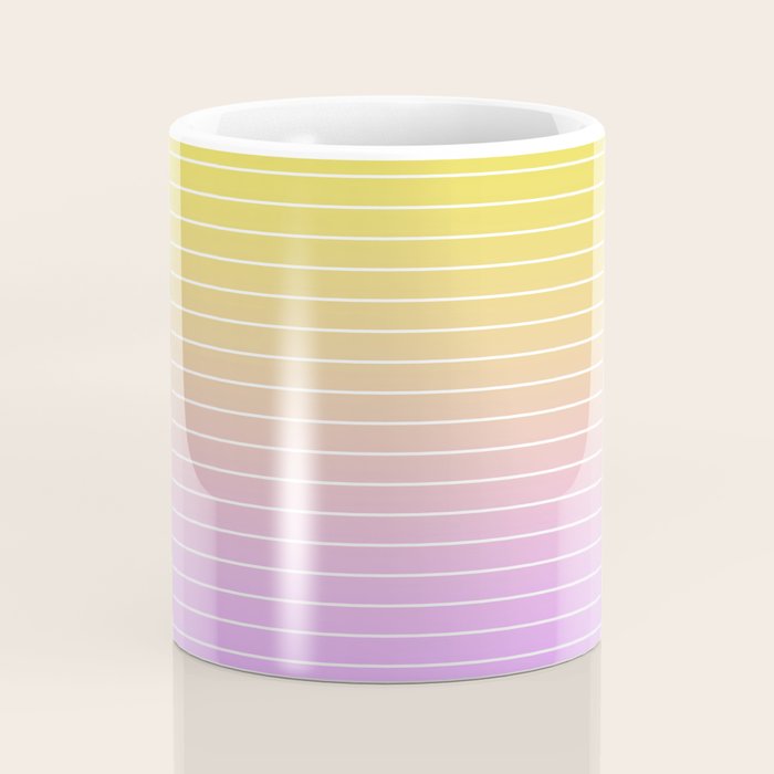 Ombre Arch IV Pink Yellow Sunrise Gradient Modern Geometric Lines Coffee Mug Gallery Image 4