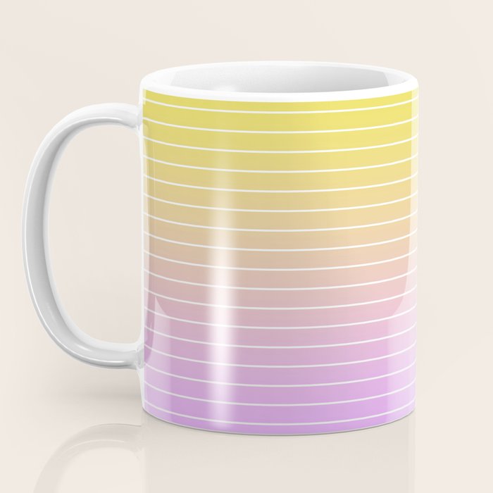Ombre Arch IV Pink Yellow Sunrise Gradient Modern Geometric Lines Coffee Mug Gallery Image 3