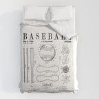 Baseball Bat And Ball Old Vintage Patent Drawing Print Comforter Gallery Image 6