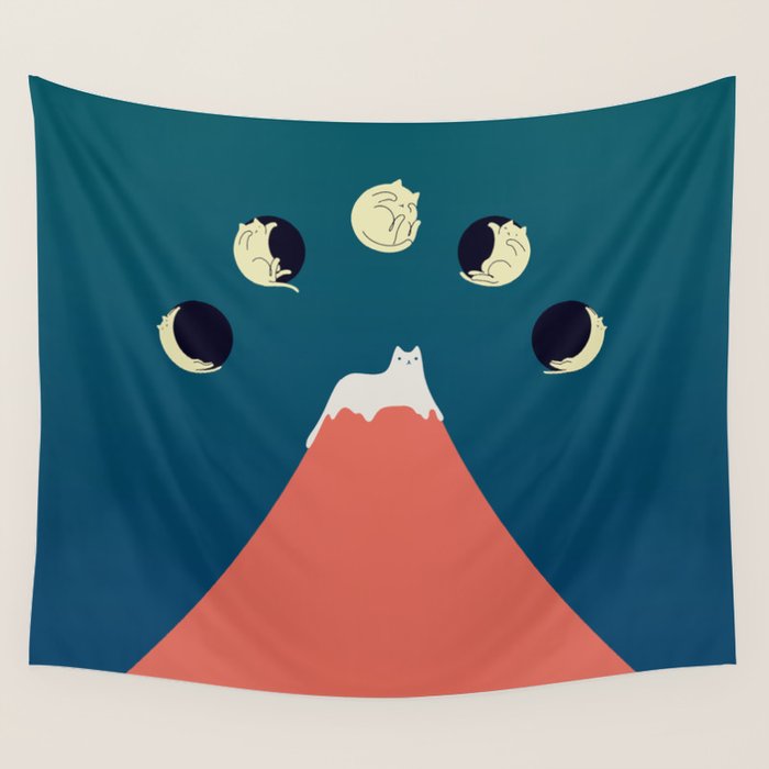 Cat Landscape 88 Wall Tapestry Gallery Image 4