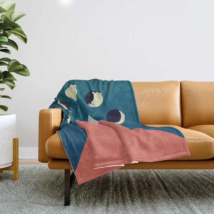 Cat Landscape 88 Throw Blanket Gallery Image 1