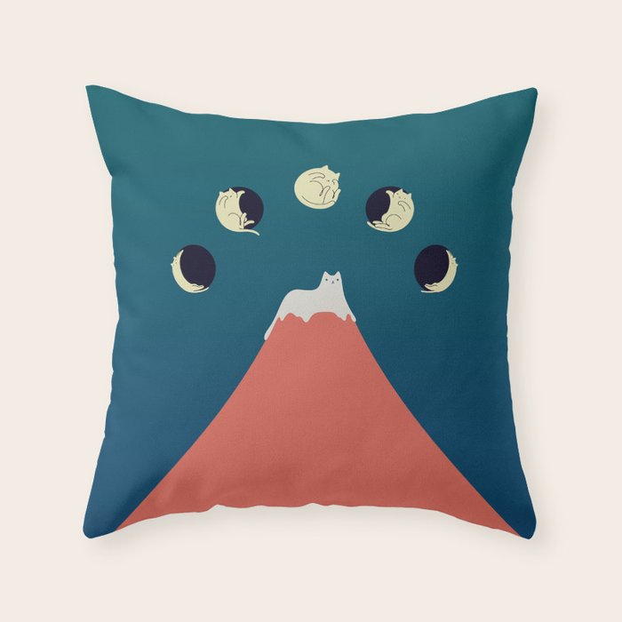 Cat Landscape 88 Throw Pillow Gallery Image 1
