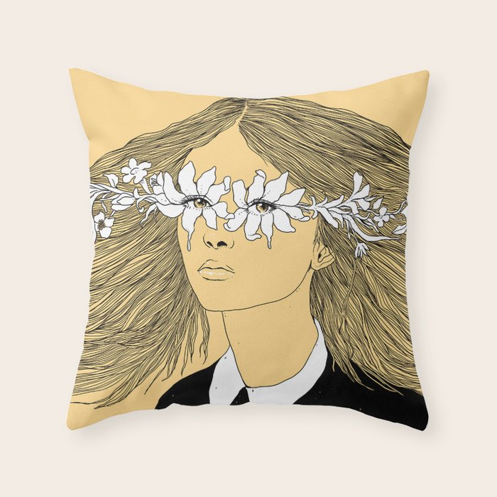 Flowers in My Eyes (Life in a Glimpse) Throw Pillow Gallery Image 6