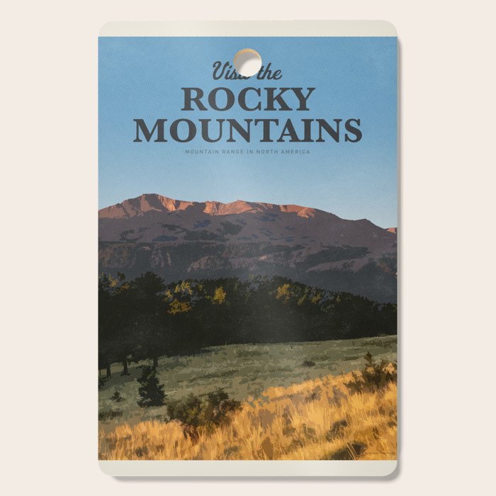 Visit Rocky mountains Cutting Board Gallery Image 1