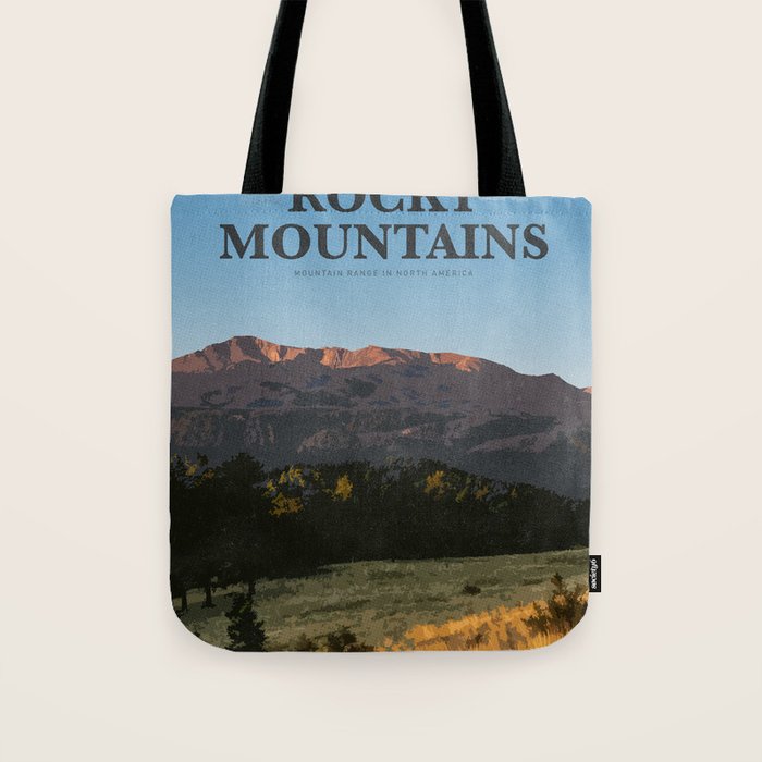 Visit Rocky mountains Tote Bag Gallery Image 1