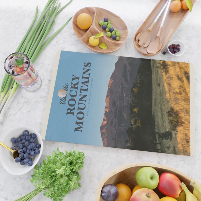 Visit Rocky mountains Cutting Board Gallery Image 2