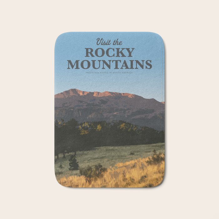Visit Rocky mountains Bath Mat Gallery Image 1