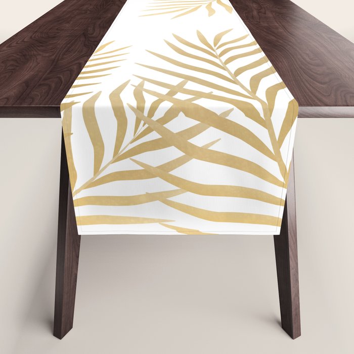Gold palm leaves Table Runner Gallery Image 1