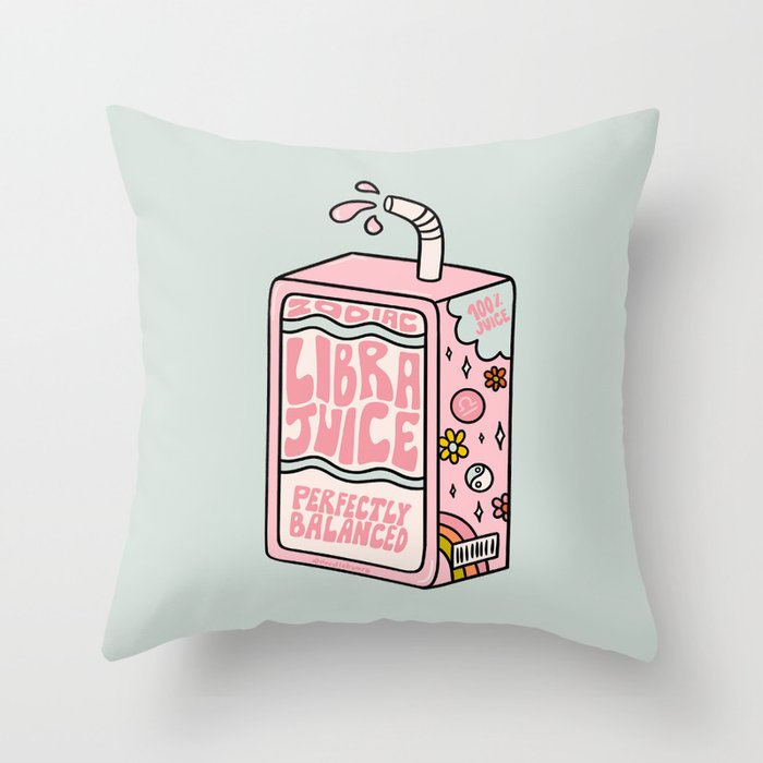 Libra Juice Box Throw Pillow Gallery Image 6