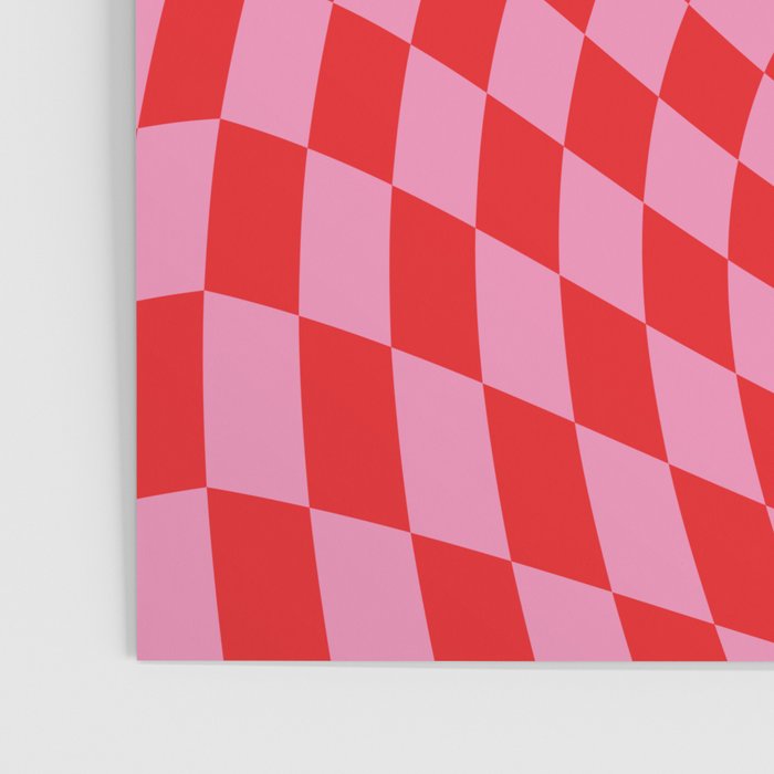 Pink & Red Checker Poster Gallery Image 3