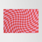 Pink & Red Checker Rug Gallery Image 2