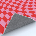 Pink & Red Checker Rug Gallery Image 4