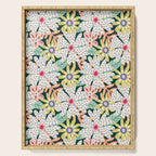 Summer Bloom - Dark Green Background  Serving Tray Gallery Image 1