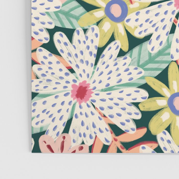 Summer Bloom - Dark Green Background  Poster Gallery Image 3