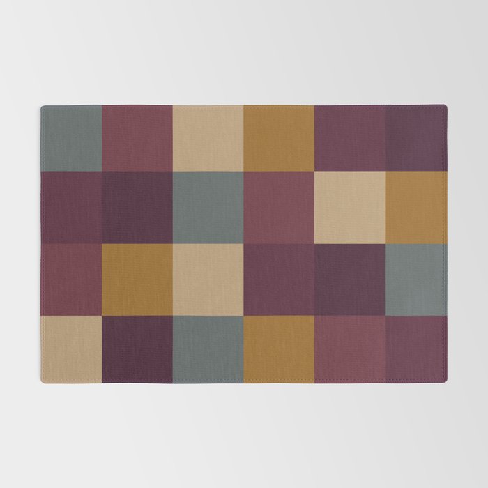 Bold Autumn Checks Pattern - Large XIII Rug Gallery Image 2