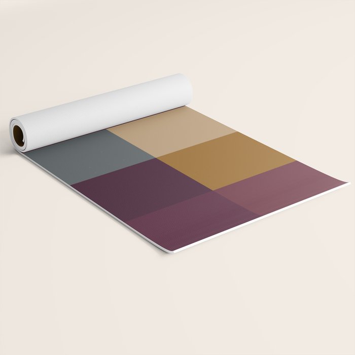 Bold Autumn Checks Pattern - Large XIII Yoga Mat Gallery Image 2