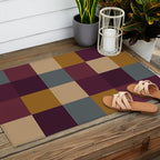 Bold Autumn Checks Pattern - Large XIII Outdoor Rug Gallery Image 2