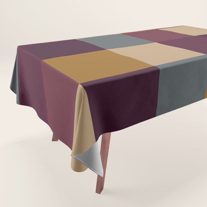Bold Autumn Checks Pattern - Large XIII Tablecloth Gallery Image 1