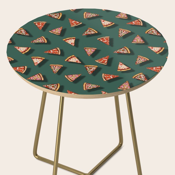 Pizza Party Pattern - Floating Pizza Slices on Teal Side Table Gallery Image 2