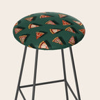Pizza Party Pattern - Floating Pizza Slices on Teal Stool Gallery Image 2