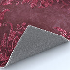 Embossed Claret Velvet 08 Rug Gallery Image 4