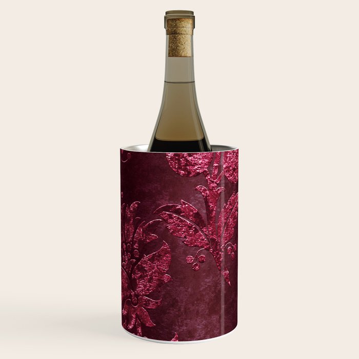 Embossed Claret Velvet 08 Wine Chiller Gallery Image 3